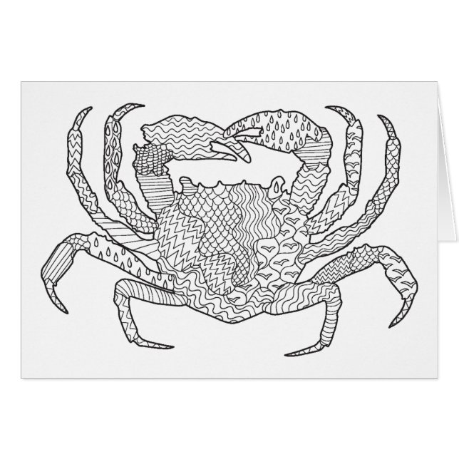 Zendoodle Krabbe (Vorderseite (Horizontal))