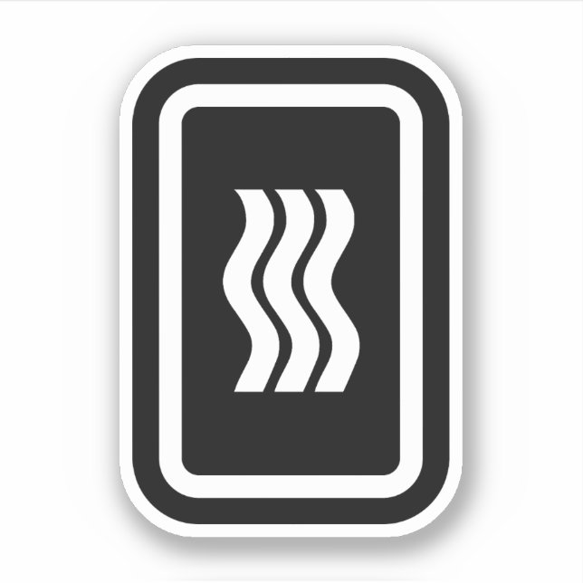 Zener Card | 3 Vertikale Wavy Lines Aufkleber (Vorderseite)