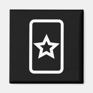 Zener Card   Hollow 5 Point Star Magnet