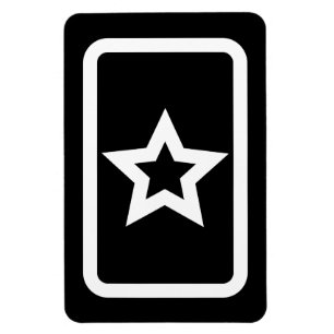 Zener Card Hollow 5 Point Star Magnet