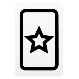 Zener Card Hollow 5 Point Star Magnet
