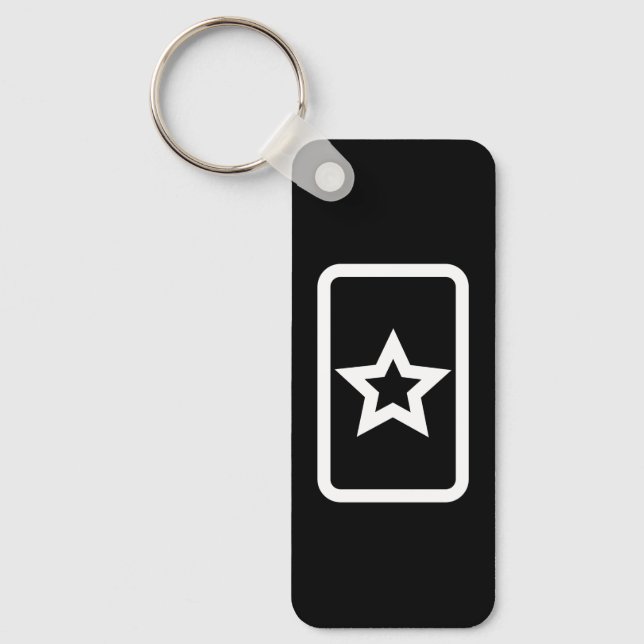 Zener Card | Hollow 5 Point Star Schlüsselanhänger (Vorderseite)