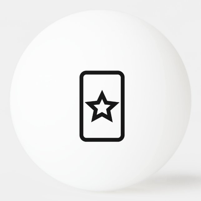 Zener Card | Hollow 5 Point Star Tischtennisball (Vorderseite)