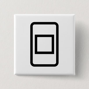 Zener Card Hollow Square Button