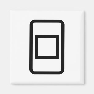 Zener Card Hollow Square Magnet