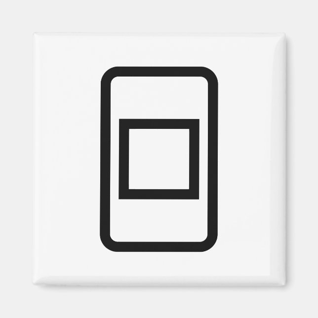 Zener Card | Hollow Square Magnet (Vorne)