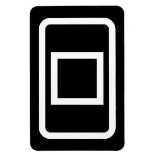 Zener Card Hollow Square Magnet