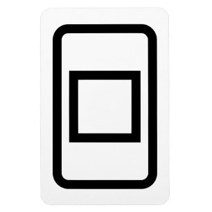 Zener Card Hollow Square Magnet