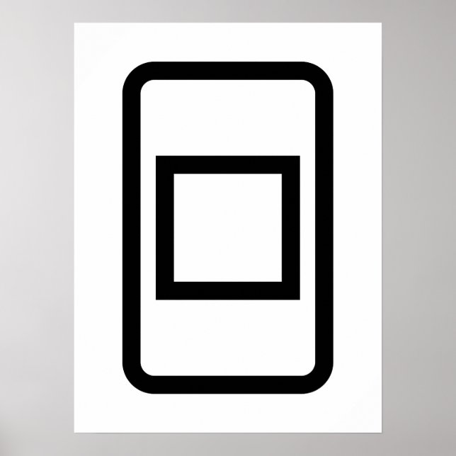 Zener Card | Hollow Square Poster (Vorne)