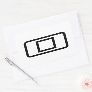 Zener Card   Hollow Square Rechteckiger Aufkleber