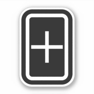 Zener Card Pluszeichen Aufkleber