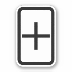 Zener Card Pluszeichen Aufkleber