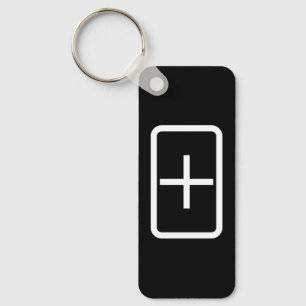 Zener Card Pluszeichen Schlüsselanhänger