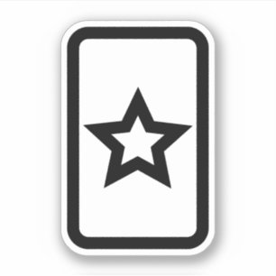 Zener-Karte   Hohler 5-zackiger Stern Aufkleber