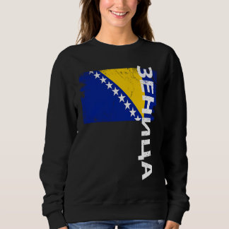 Zenica Bosnien-Flagge für bosnische Männer Frauen  Sweatshirt
