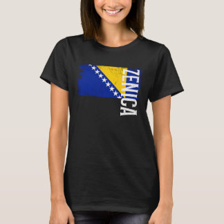 Zenica Bosnien-Flagge für bosnische Männer Frauen T-Shirt
