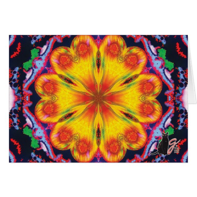 Zenit-Kaleidoskop-Gruß-Karte (Vorderseite (Horizontal))