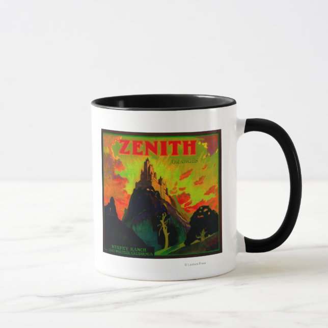 Zenith Orange LabelWhittier, CA Tasse (Rechts)