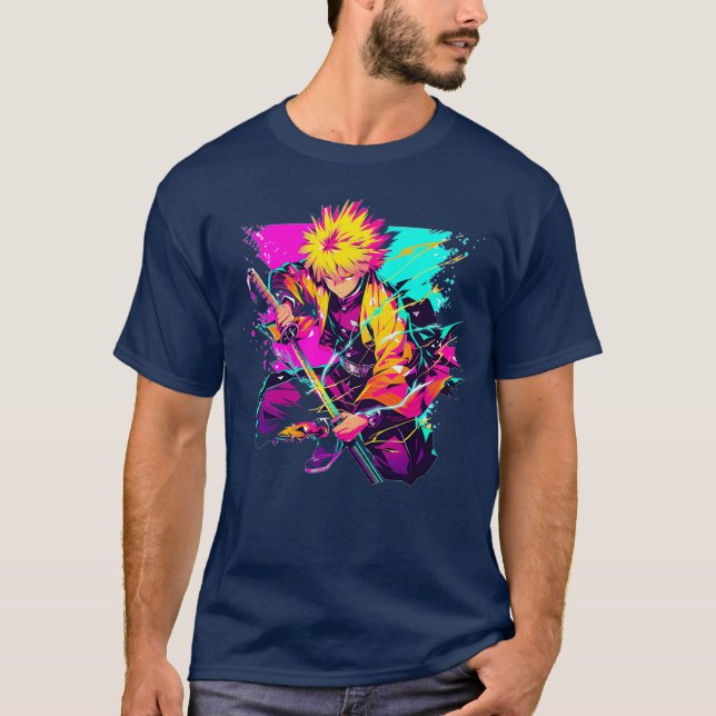 Zenitsu Donner-Atmung Geschenk T-Shirt (Vorderseite)