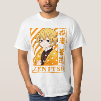 Zenitsu Kimetsy auf Yaiba T-Shirt
