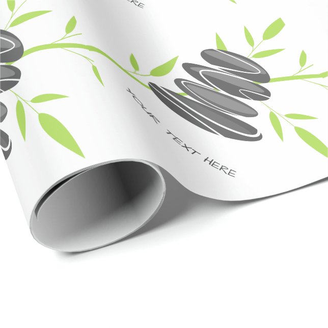 Zenkunst-Kieselsteine, die Packpapier stapeln (Rolleneckpunkt)