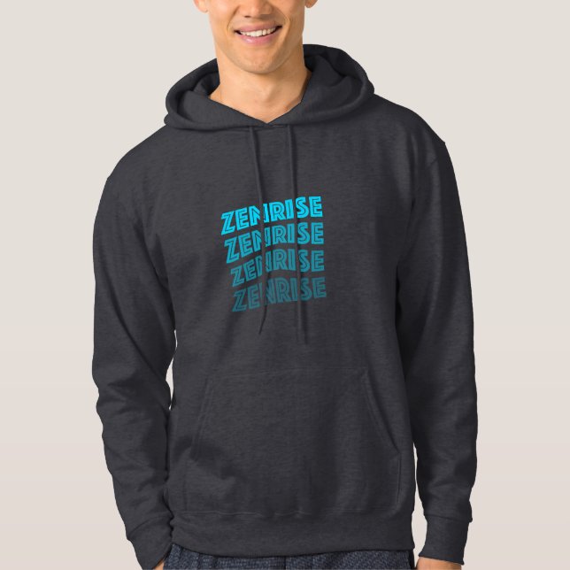 Zenrise LIMITED Cyan Logo Sweat - shirt à capuche  (Devant)