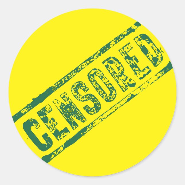 Zensored Classic Round Sticker (Vorderseite)