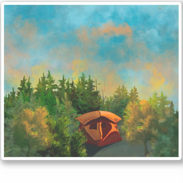 Zent Camping Wilderness Sticker (Vorderseite)