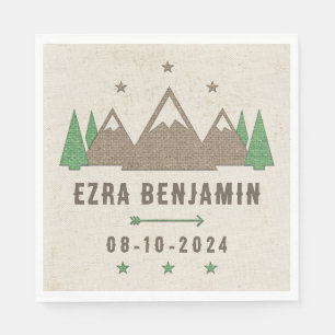 Zent Leinwand Camping Bar Mitzvah Personalisiert Serviette