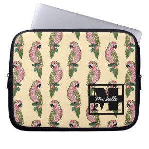 Zentangle Art plappert   Monogramm nach Laptopschutzhülle