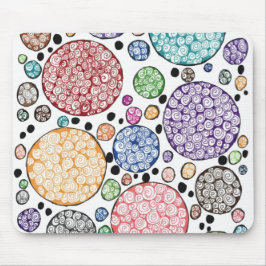Zentangle circles pattern mousepad