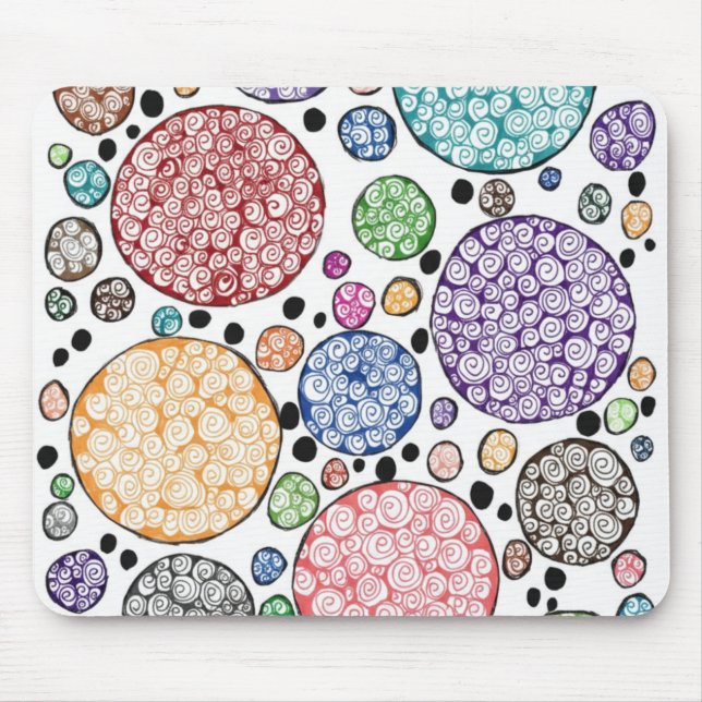 Zentangle circles pattern mousepad (Vorne)