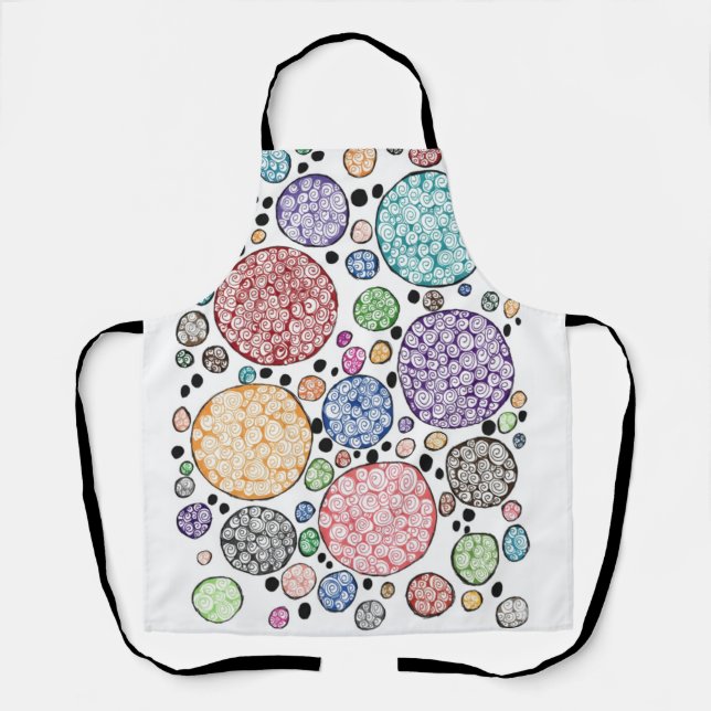 Zentangle circles pattern schürze (Vorderseite)