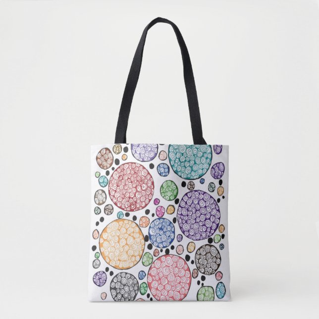 Zentangle circles pattern tasche (Vorderseite)