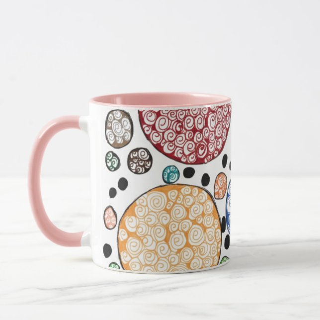 Zentangle circles pattern tasse (Links)