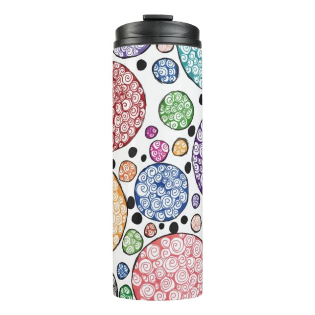 Zentangle circles pattern thermosbecher (Vorderseite)