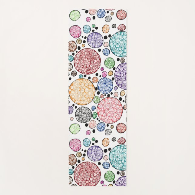 Zentangle circles pattern yogamatte (Vorderseite)