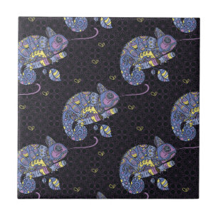 Zentangle Eidechse Fliese