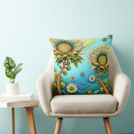 Zentangle Floral Dreamscape Kissen