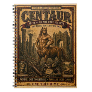 Zentaur, Vintage-Zirkusmonster Notizblock