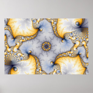 Zentral - Fraktal-Kunst Poster