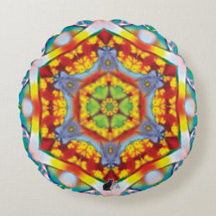 Zentral-Kaleidoskop Rundes Kissen
