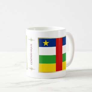 Zentralafrikanische Flagge + Karte Tasse