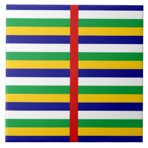 Zentralafrikanische Republik Flagge Streifen Land  Fliese