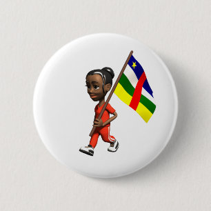 Zentralafrikanisches Mädchen Button