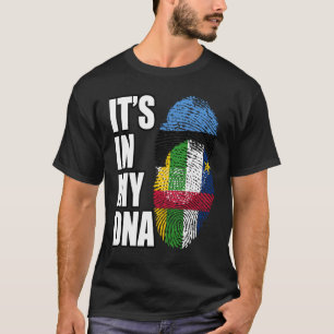 Zentralafrikanisches und estnisches Mix-DNA-Flagge T-Shirt