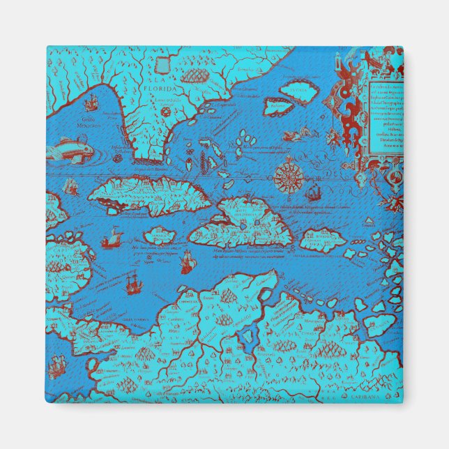 Zentralamerika ("Amerika Occidentalis") Magnet (Vorne)