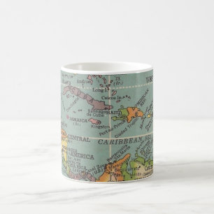 Zentralamerika & Karibik-Karten-Tasse Kaffeetasse