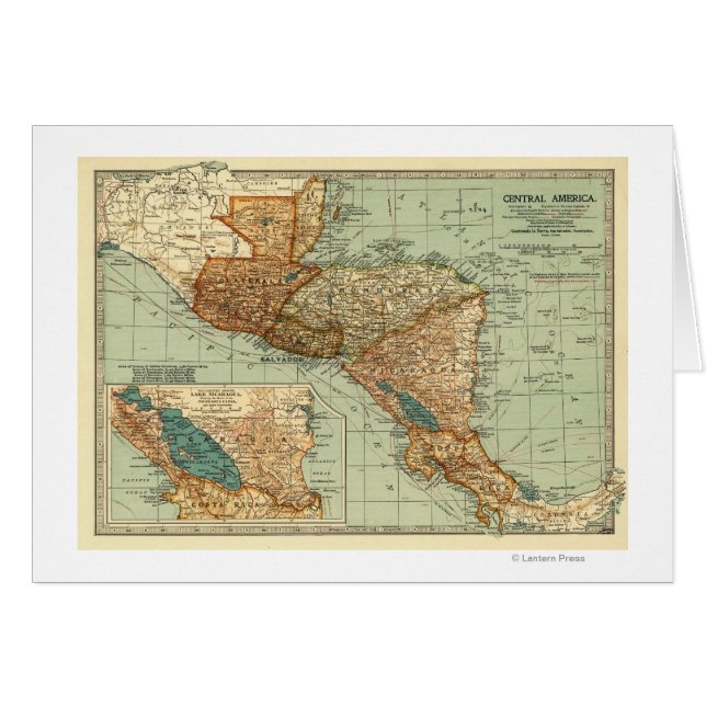 ZentralamerikaPanoramakarte Mittelamerika 2 (Vorderseite (Horizontal))