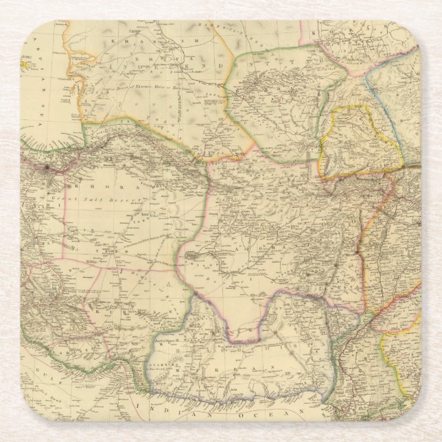 Zentralasien 2 rechteckiger pappuntersetzer (Vorderseite)